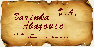 Darinka Abazović vizit kartica